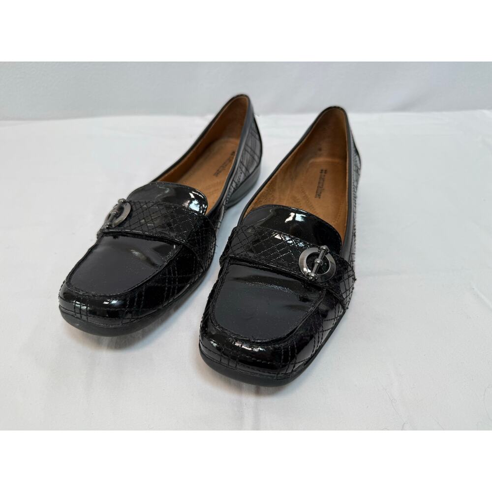 Naturalizer "Chauncey" Black Patent Leather Slip on Loafers, Size 9
